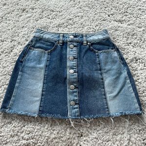 Denim mini skirt